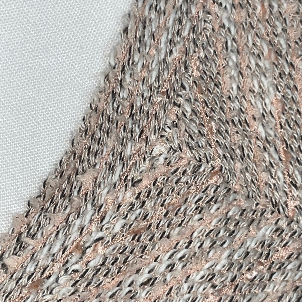 LOFT Women's Beige and Peach Crew Neck Sweater, Lightweight, Sz L - Picture 8 of 12